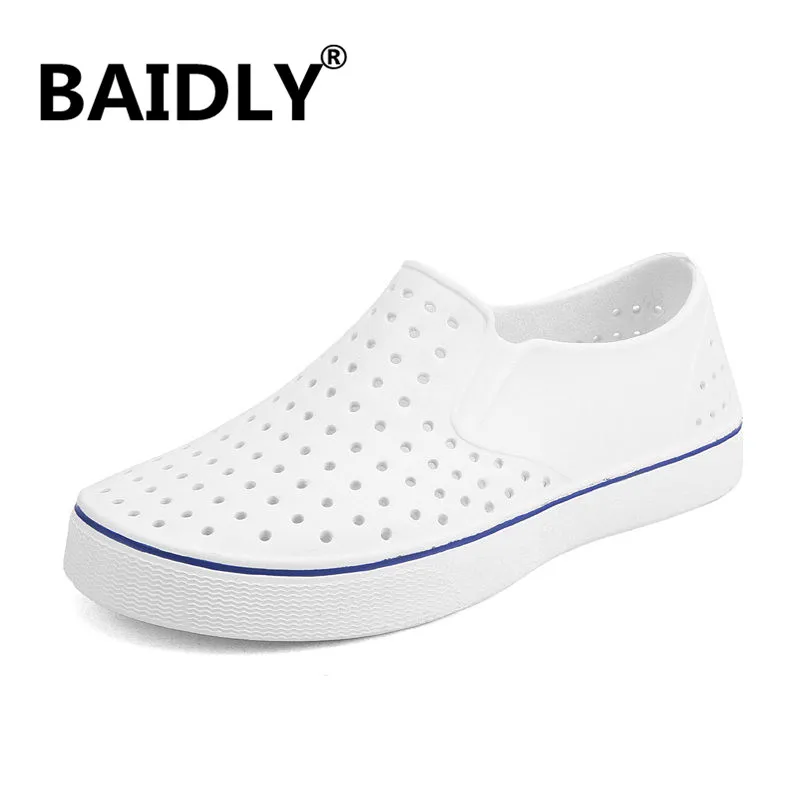 Сандалии мужские для сада и улицы пляжная обувь с прорезями клоги летние | Обувь