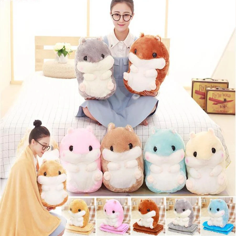 

Cartoon Hamster Plush Toy Soft Hamster Long Bolster Cute Stuffed Animals Pillow Kids Birthday Gifts Home Decorative child girl