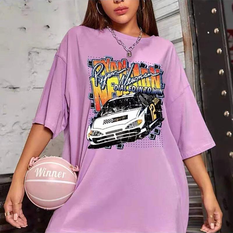 Европейская и американская Женская модная футболка с коротким рукавом свободная