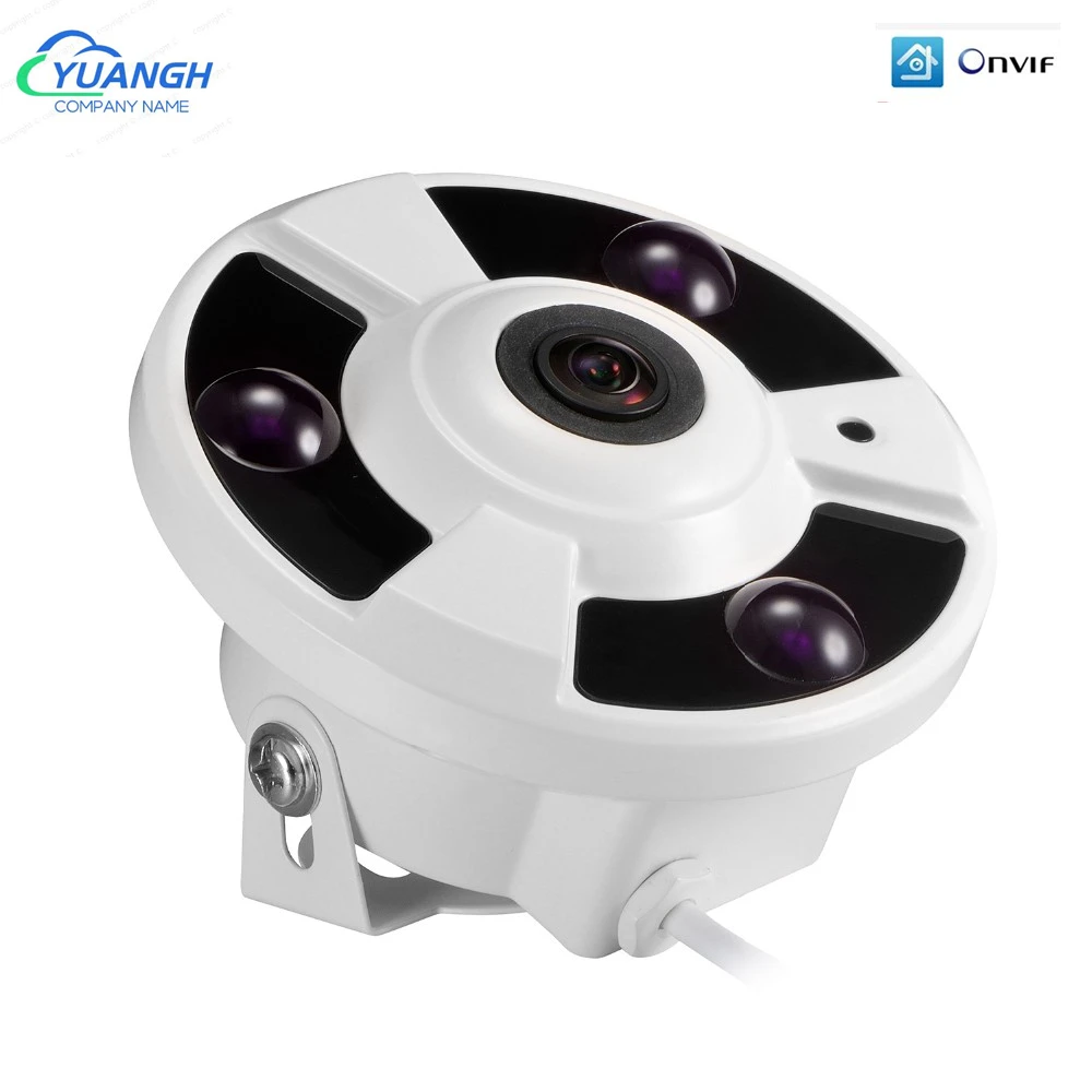 

1080P мини-камера IP 180 градусов 360 градусов объектив XMEye APP ONVIF металлическая купольная комнатная Камера Видеонаблюдения POE с ночным видением