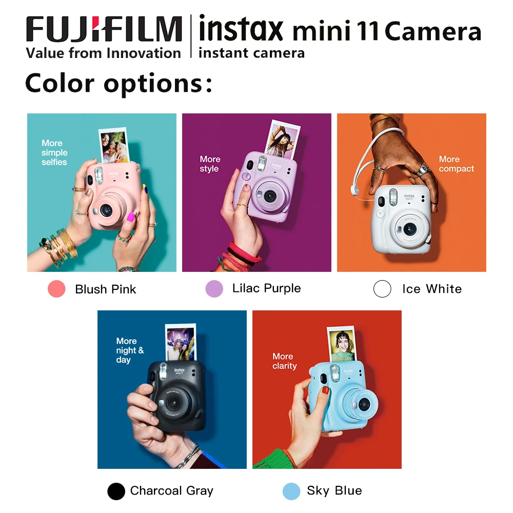 Оригинальная пленка Fujifilm Fuji Instax Mini 11 камеры с мгновенной фотографией Камера 20