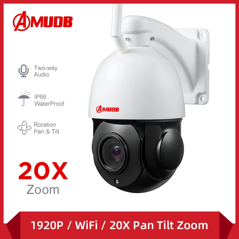 IP камера видеонаблюдения AMUDB водонепроницаемая наружная беспроводная ИК Onvif с