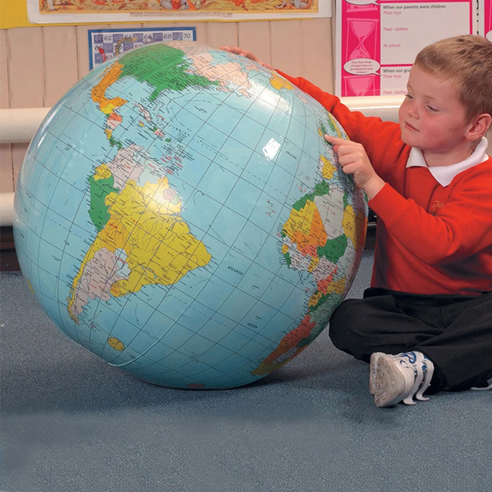 Большой надувной глобус 90 см Ранние развивающие игрушки земной мир география