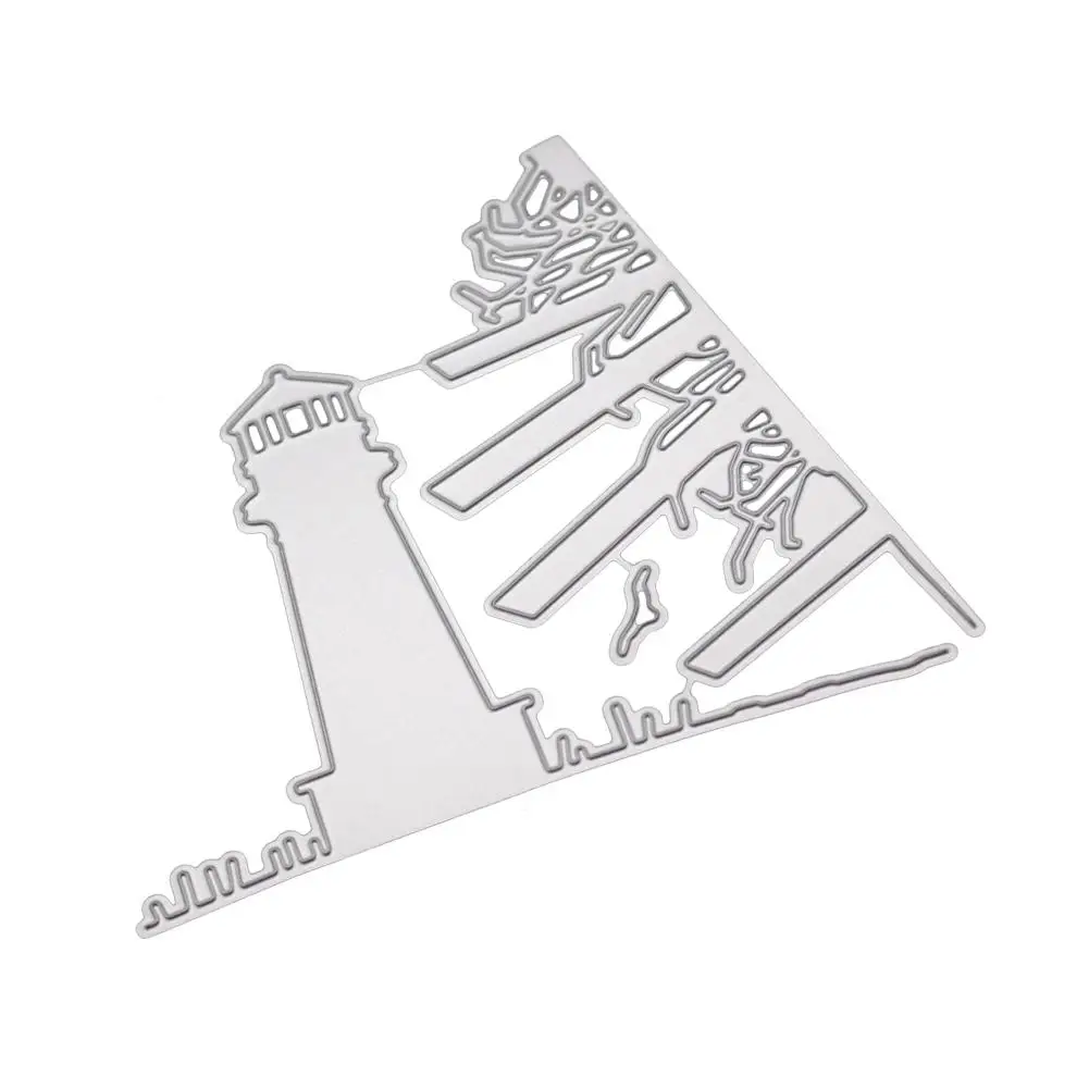 Landscape Tower Pattern Background Decor DIY Etched Carbon Steel Cutting Dies for Scrapbook | Дом и сад