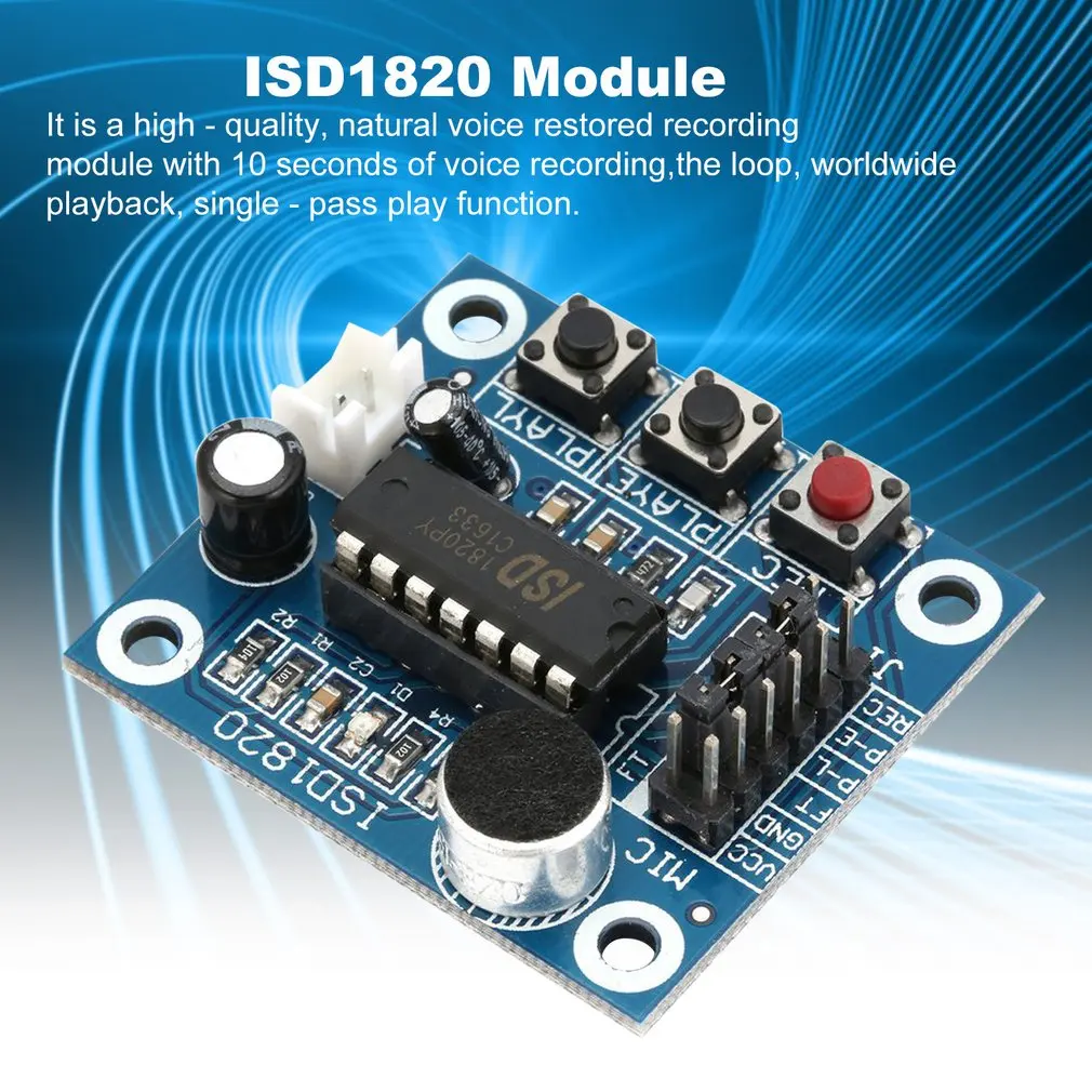 ISD1820 10s микрофон воспроизведение голоса плата записи модуль комплект микрофонов