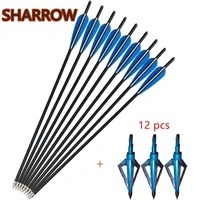 12pcs 18 20 22 crossbow bolts arrows archery arrowheads replaceable broadheads 100gr for outdoor hunting shooting accessories