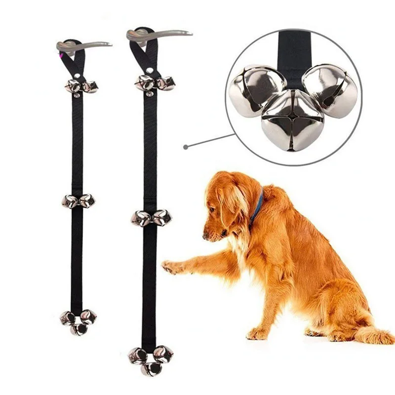 

Dog Training Doorbell Adjustable Hanging Dog Pet Leaving Alarm Bells Mascotas Pet Supplies Black For Small Medium Large Dogs