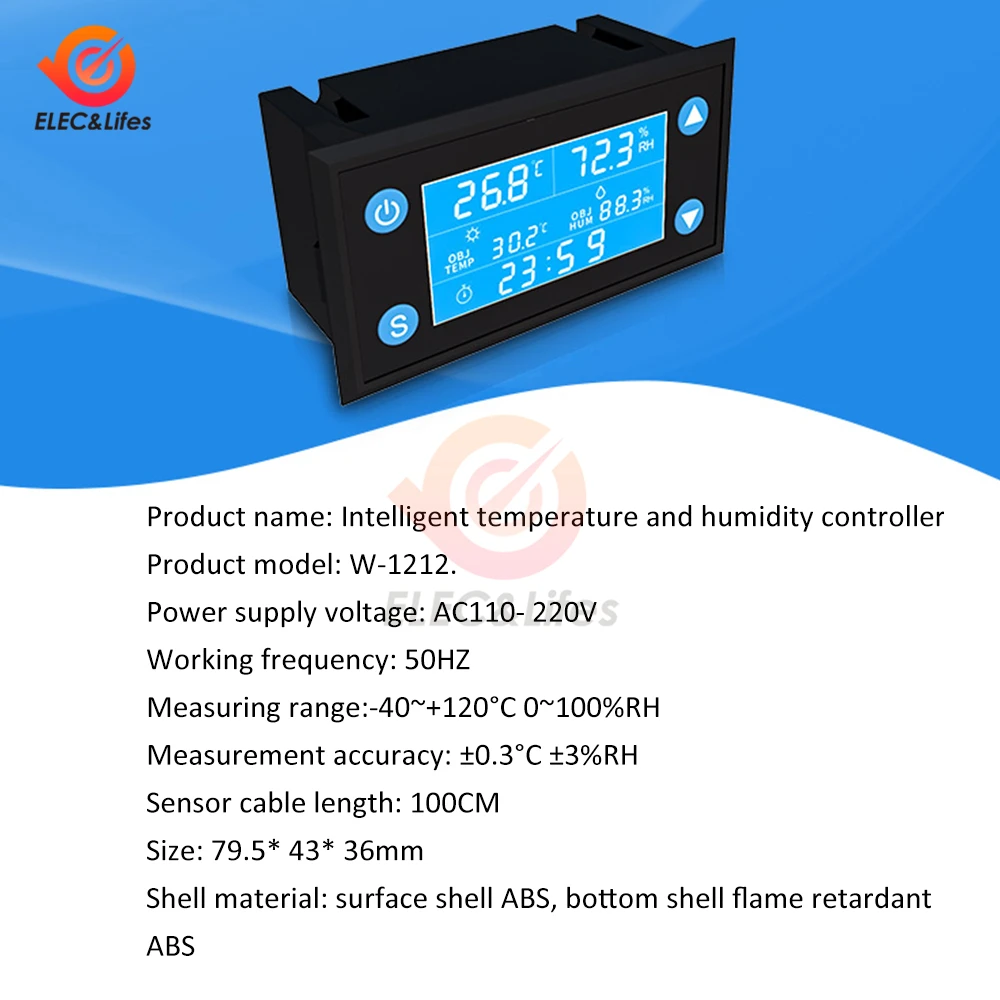 Интеллектуальный цифровой ЖК-дисплей переменного тока 110-220 В регулятор