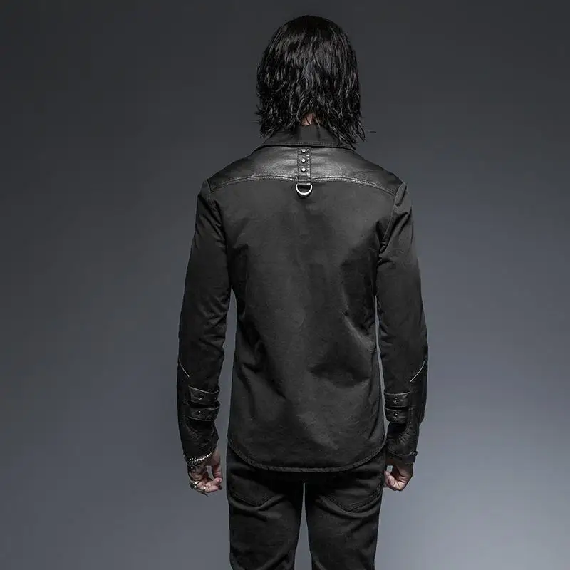 Мужская рубашка в стиле панк EAVE Готическая Повседневная с длинным рукавом