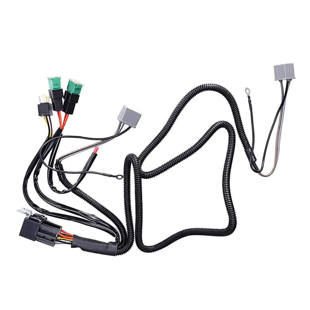 Двойной Дальний свет фары реле H4 9003 жгут проводов с высокотемпературной