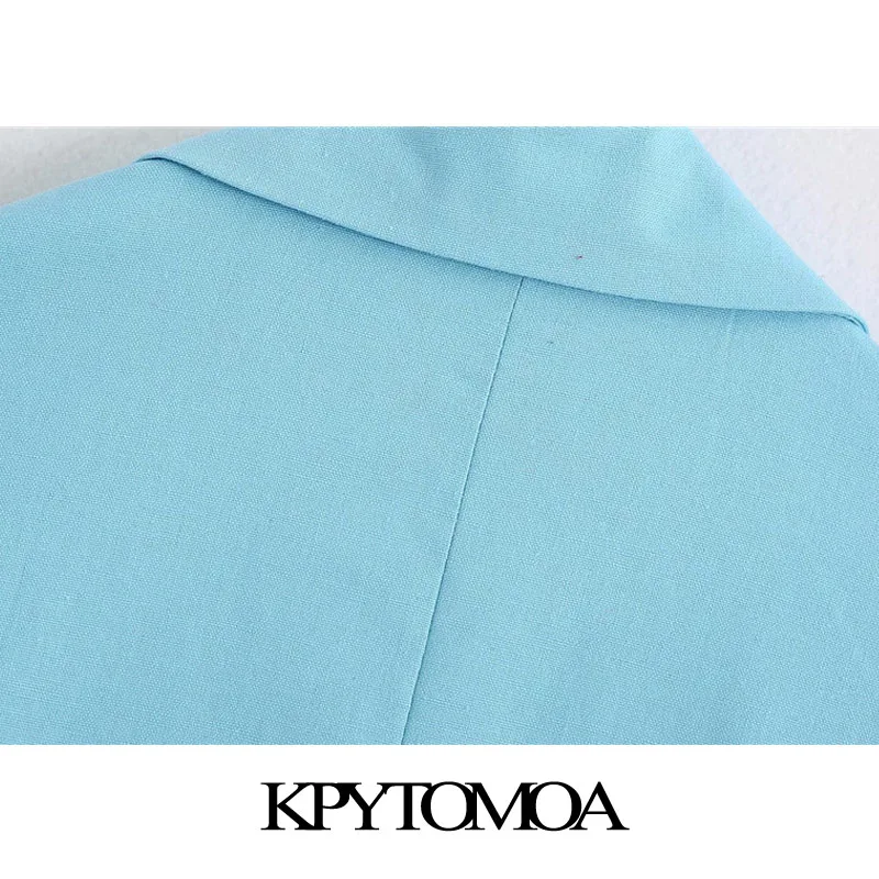 

KPYTOMOA Women 2020 Fashion Single Button Long Style Blazers Coat Vintage Notched Collar Long Sleeve Female Outerwear Chic Tops