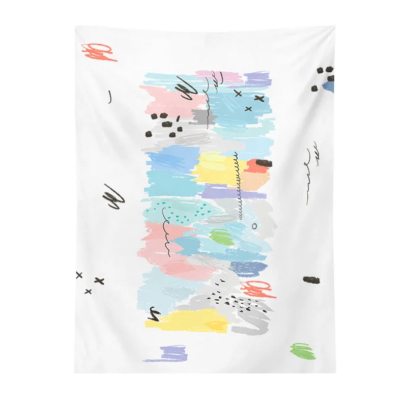 

Modern Art Tapestry Rectangle Nordic Psychedelic Aesthetic Wall Tapestry Creative Background Tapiz Pared Room Decoration EI50GB