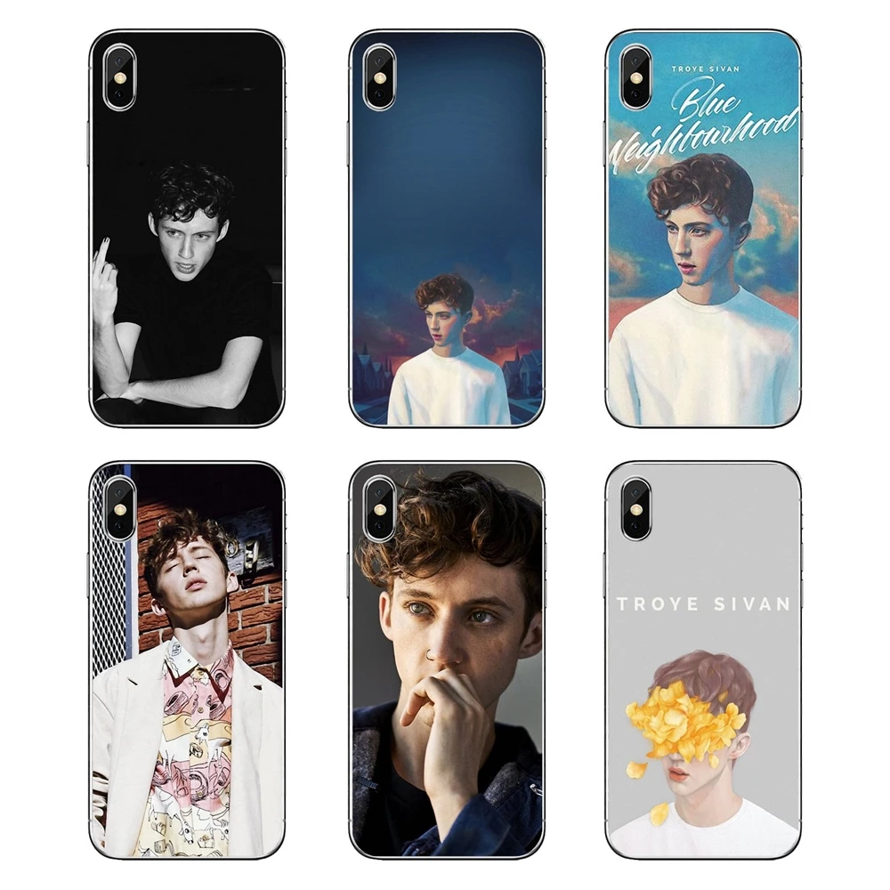 Прозрачный мягкий чехол Чехлы Молодежные синие Трой Сиван для samsung Galaxy A5 A6 A7 A8 A9 J4