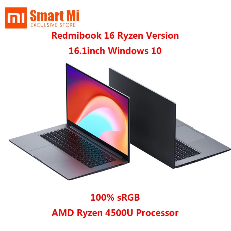 Ноутбук Xiaomi Redmi Book 2020 дюйма полный экран ультратонкий R5 R7 шесть ядер 4500U 4700U 16 1 sRGB 100