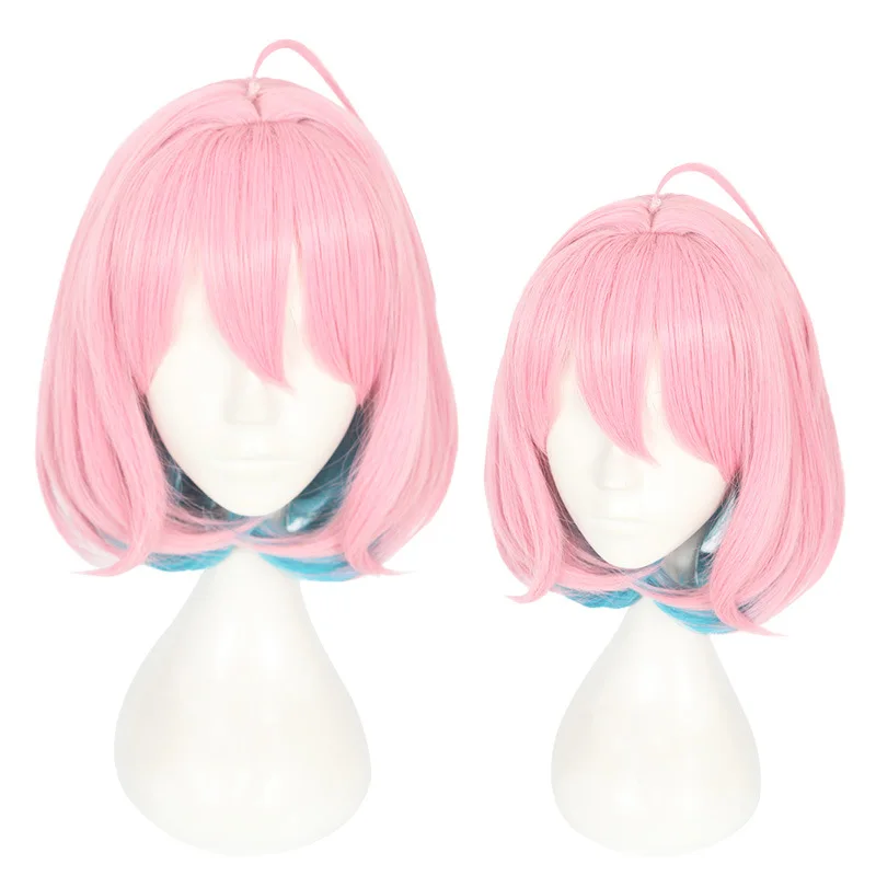 

The Idolmaster Cinderella Girls Cosplay Wigs Yumemi Riamu 35cm Short Bobo Styled Wig Heat Resistant Synthetic Hair + Wig Cap