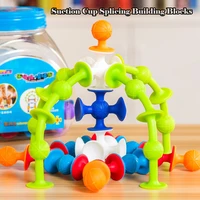 diy soft silicone building block sucker educational construction toys assembled suction cup puzzle toy girlboy gift fun game