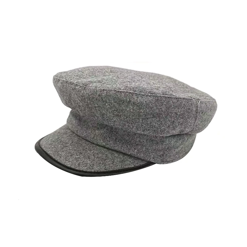 Мягкая восьмиугольная Женская кепка в стиле милитари Осень-зима шляпа