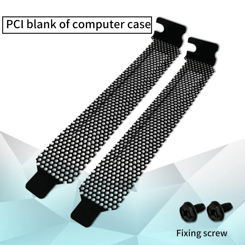 5pcs/set PCI Slot Cover Easy Install Blanking Plate Computer Case Board Cooling Fan Desktop Dust Filter With Screws Ventilation |