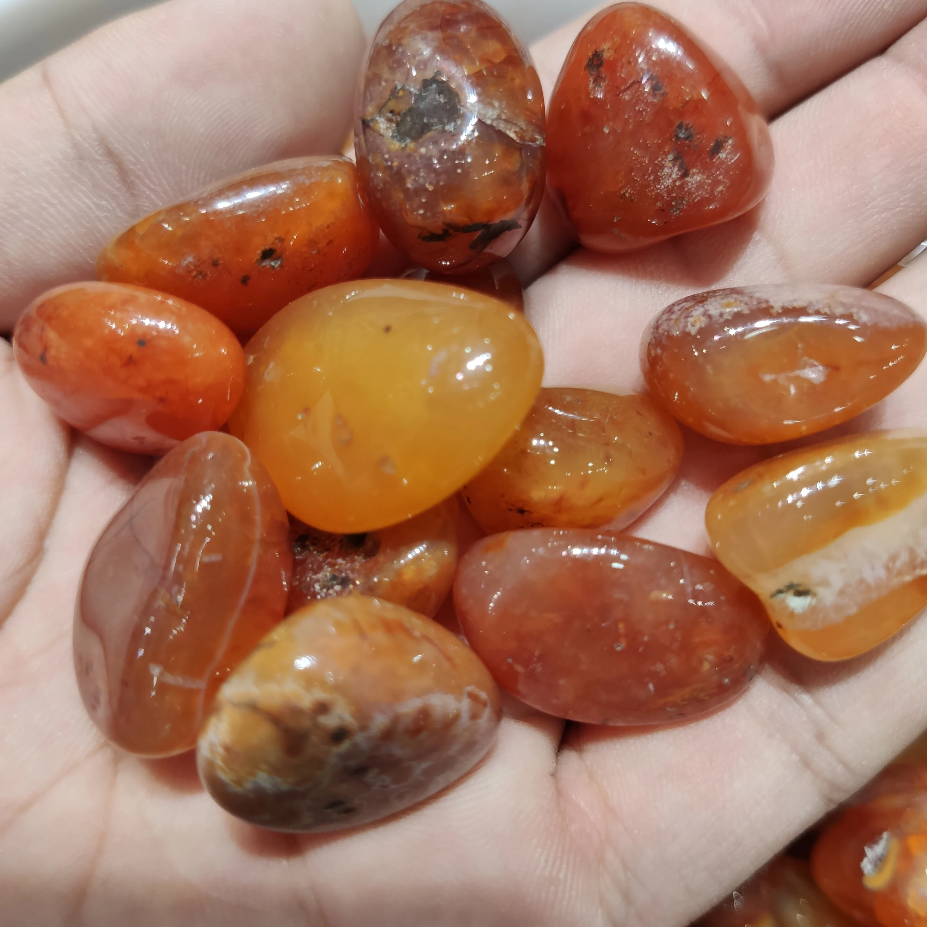 

Natural Tumbled Carnelian Crystal Red Gravel Agate Healing