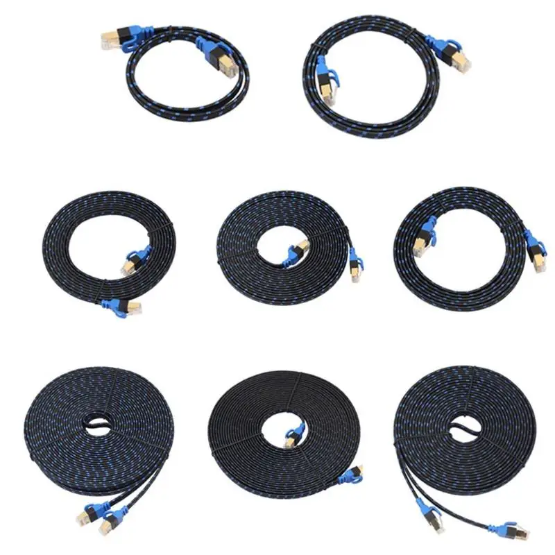 5 м/8 м/10 м/15 м Ethernet-кабель RJ45 Cat7 Ethernet Интернет-Lan провод плоский сетевой кабель для