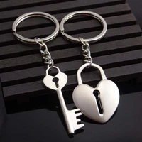 20 pairlot novelty heart couple keychain lovers key chain ring llaveros trinket jewelry valentines day wedding gift