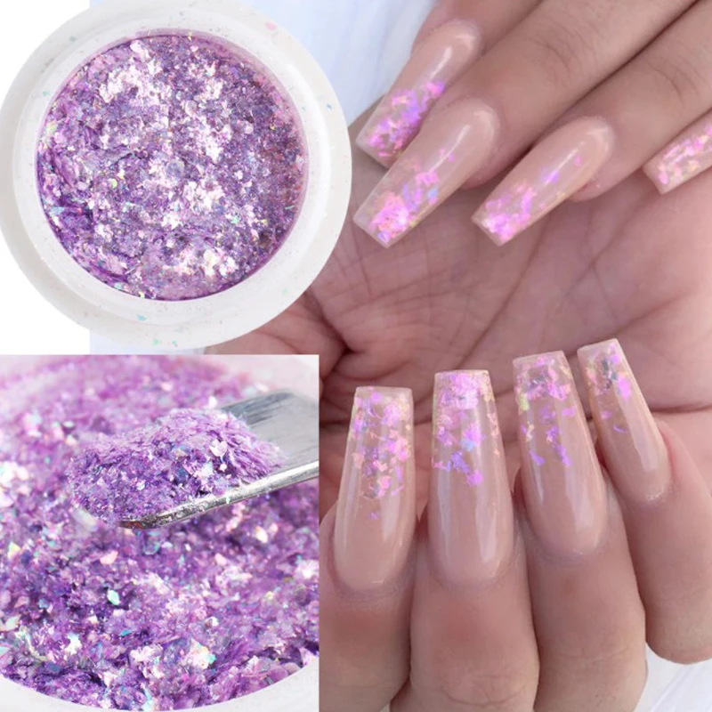 

3 бутылки/партия, голографические Блестки для ногтей, 8 цветов