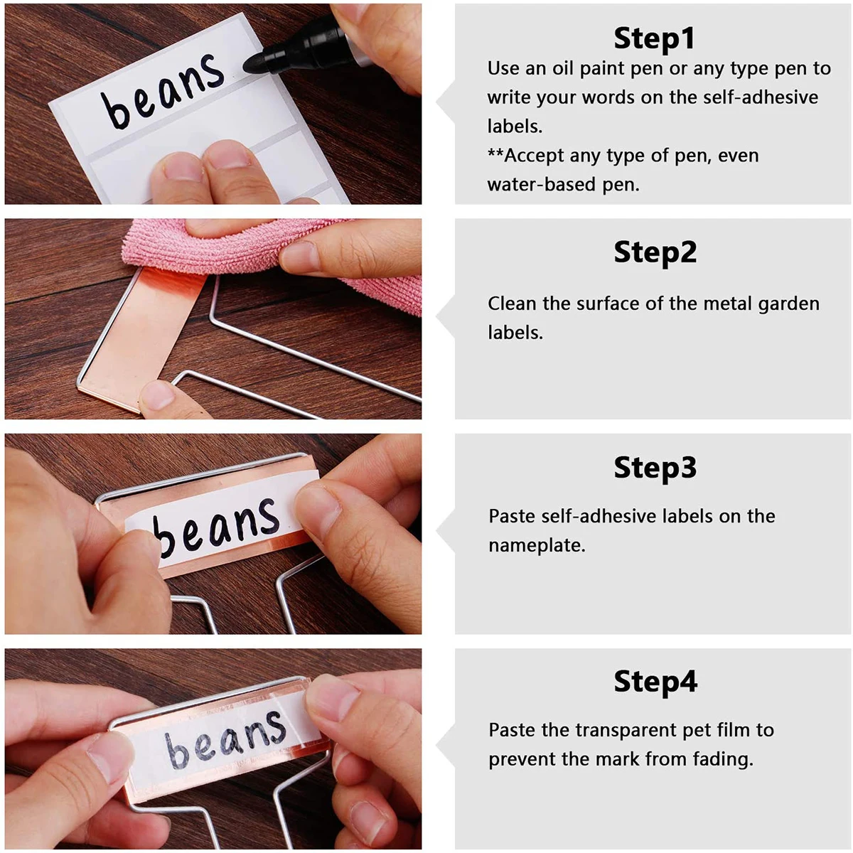 

Metal Labels Stainless Steel Markers Nameplate Tags Kit Labeling 10 Inch