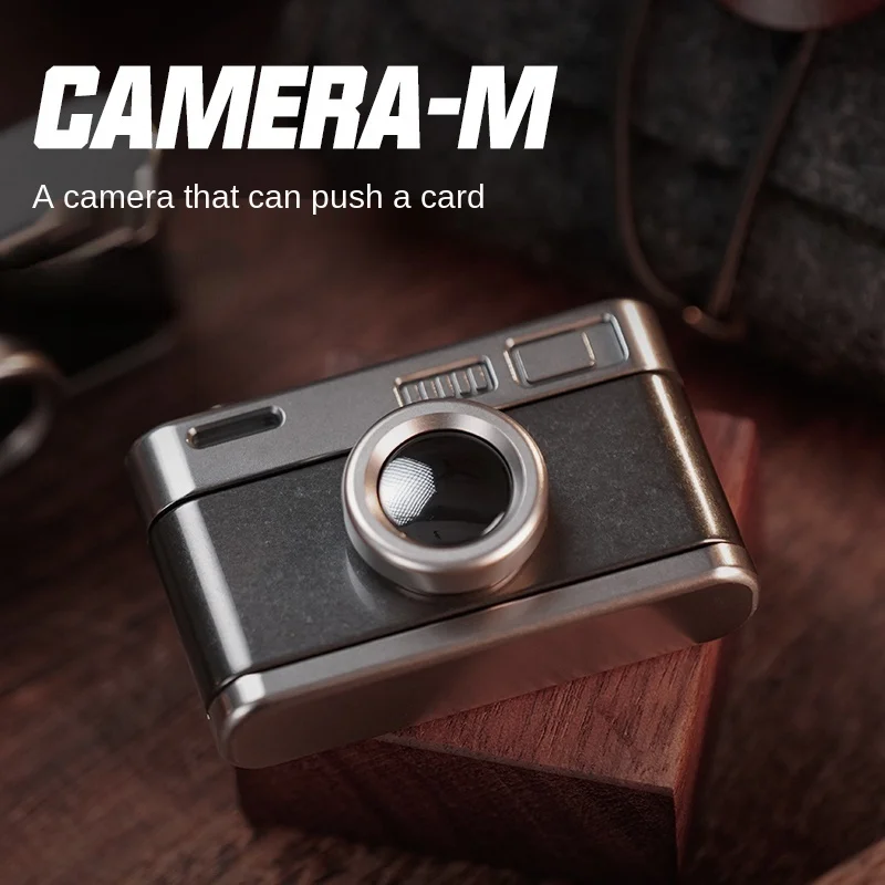 Camera M Push Plate Zirconium Alloy Slide Type Camera Push Plate Push Block EDC Push Type Pressure Reduction Toy