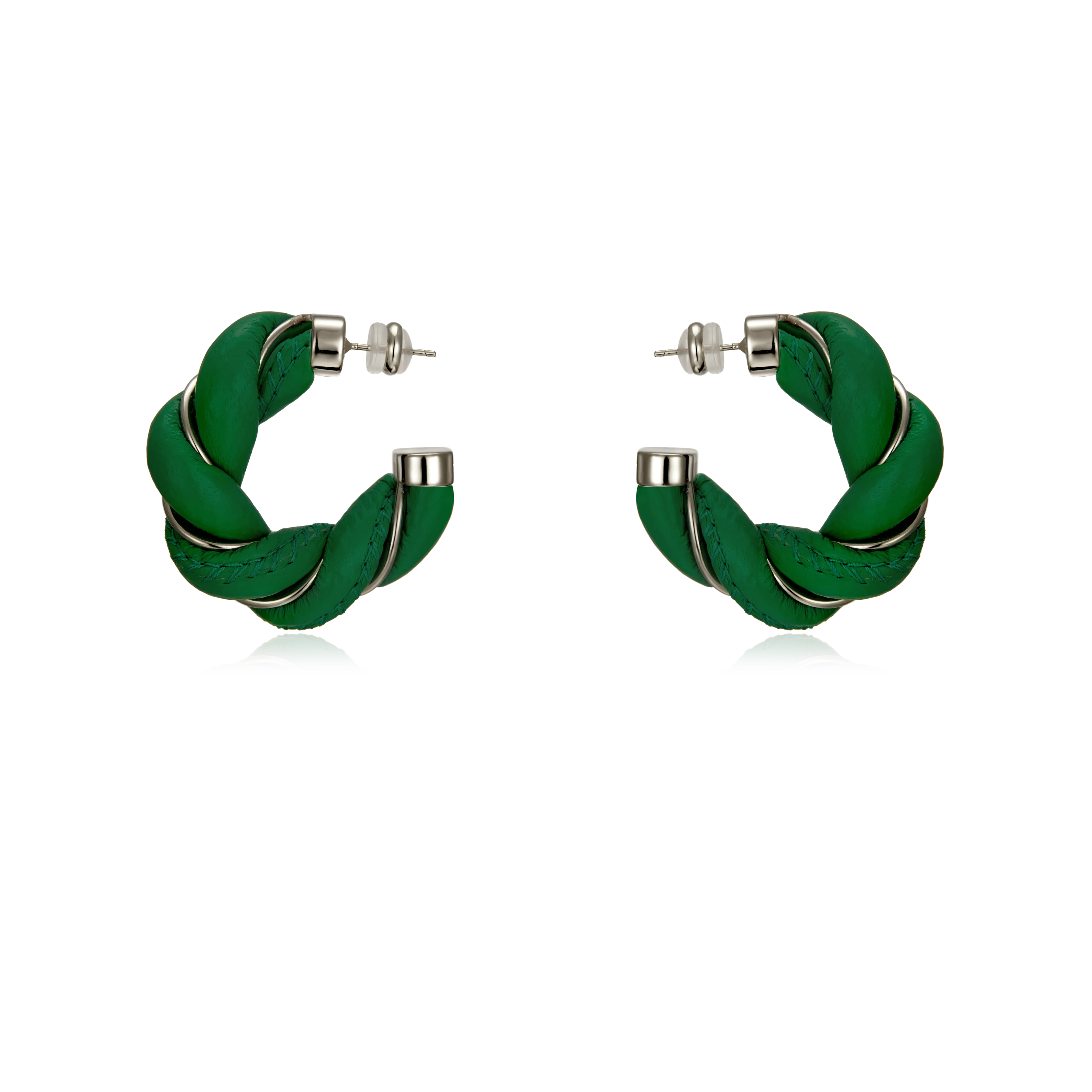 

European and American fashionable twist braided sheepskin circle earrings femininity earring tide