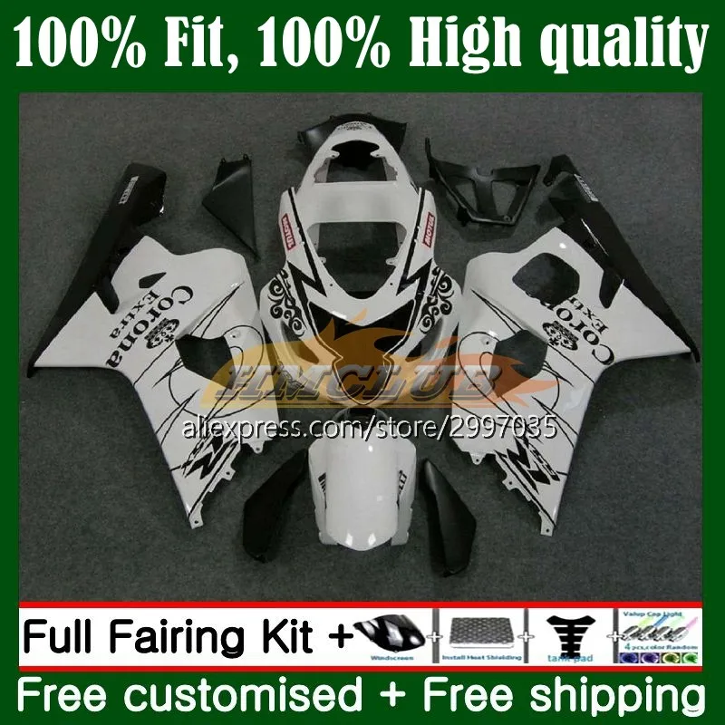 

Injection OEM For SUZUKI GSXR 750 600 CC GSXR-600 GSXR750 K4 12No.20 600CC GSXR600 2004 2005 GSXR-750 04 05 Fairing gloss white