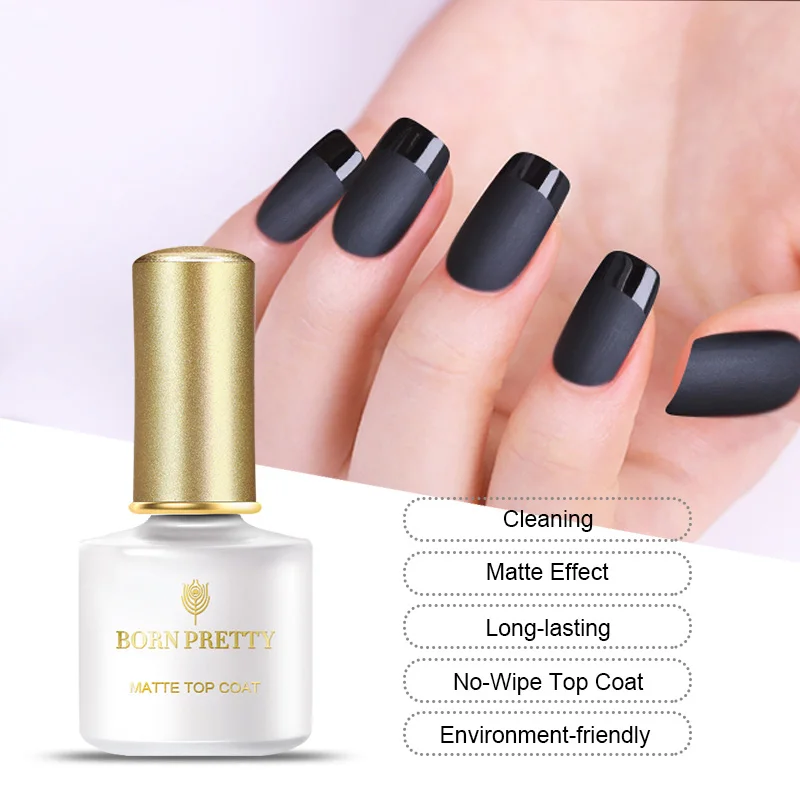 Common Matte Top BORN PRETTY 5 мл 10 мл Лак для ногтей закаленное усиленное Базовое покрытие матовое усиленное верхнее покрытие не протирать замачиваемый Светодиодный УФ-гель для ногтей - Цвет: Common Matte Top