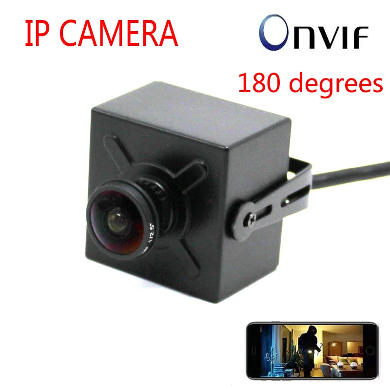 Мини-камера H265 onvif IP рыбий глаз для домашней безопасности противоугонная камера