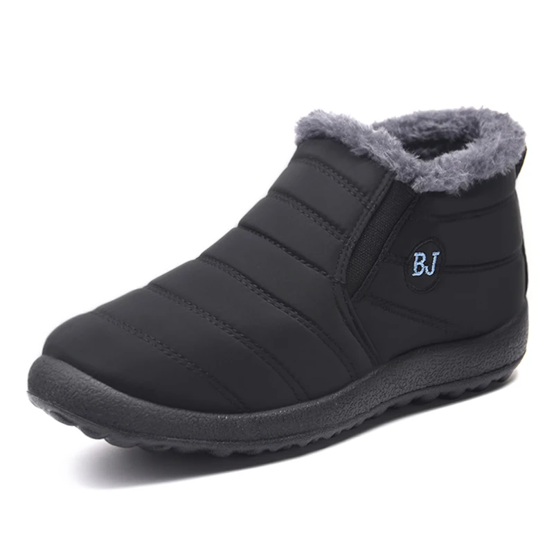 

Winter Warm Fur Men Boots Comfort Flat Shoes for Men Waterproof Boots Slip on Men Hiking Ankle Boots Work Safety Shoes Footwear
