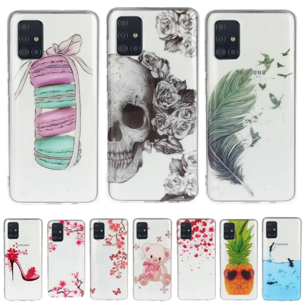 Чехлы для телефонов etui Samsung A30S Plum Blossom Galaxy чехол телефона A50S A50 A40 A20E A51 Movil Мягкий