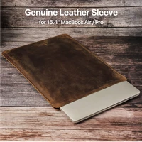 13 3 inch laptop sleeve genuine leather bags for apple macbook pro 15 4 a1707 a1398 case ipad protector cover for mac book pad