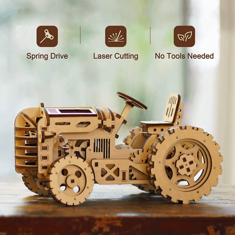Robotime креативный подвижный DIY трактор деревянная модель строительные наборы сборка игрушка подарок для детей и взрослых LK401 дропшиппинг