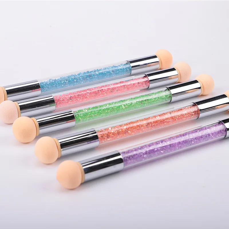 1 шт. гелевая ручка для ногтей с градиентом цвета двойная губка круглые блестящие