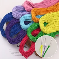 1mm elastic cords for pearl bracelet pulsera beaded elastics thread seed beads stretch sewing elastic band color hair rubbe band