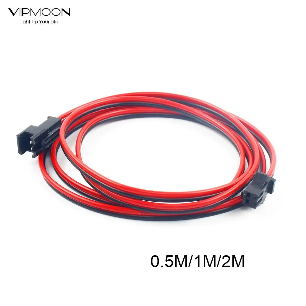 

2Pin 0.5/1/2M SM JST Connector Extension Cable Male to Female Wires Cable Plug Adapter For 3528 5050 LED Strip Electrical Wire