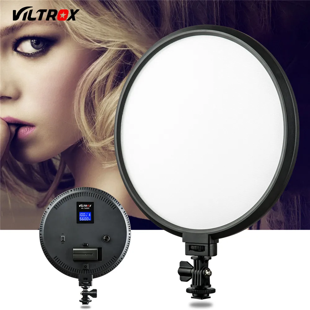 Viltrox VL-500T 25W LED Video Studio Light Lamp Slim Bi-Color Dimmable kit for Portrait Macro Photography YouTube show Live
