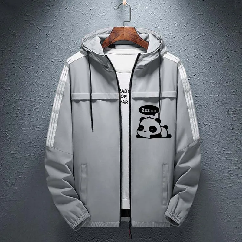 Женская ветровка панда Новая модная женская тонкая Базовая куртка бомбер пальто