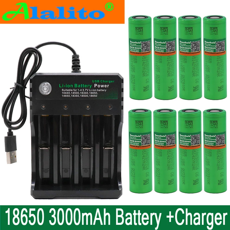 2019/100% оригинал VTC6 18650 V 3000 mAh Li ion 3 7 batera para SONY us18650 vtc6 USO + USB зарядное устройство| |