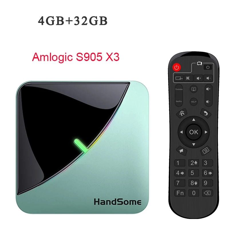 4GB 32GB 8k android 9,0 телевизор smart tv box amlogic s905x3 netflix youtube медиаплеер 4 Гб ram emmc 64 Гб телеприставка a95x f3 air - Цвет: 4GB 32GB