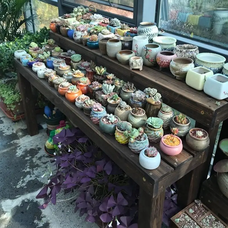 600 твердой древесины сочные цветочный воротник стойка стенд Многослойные балкон