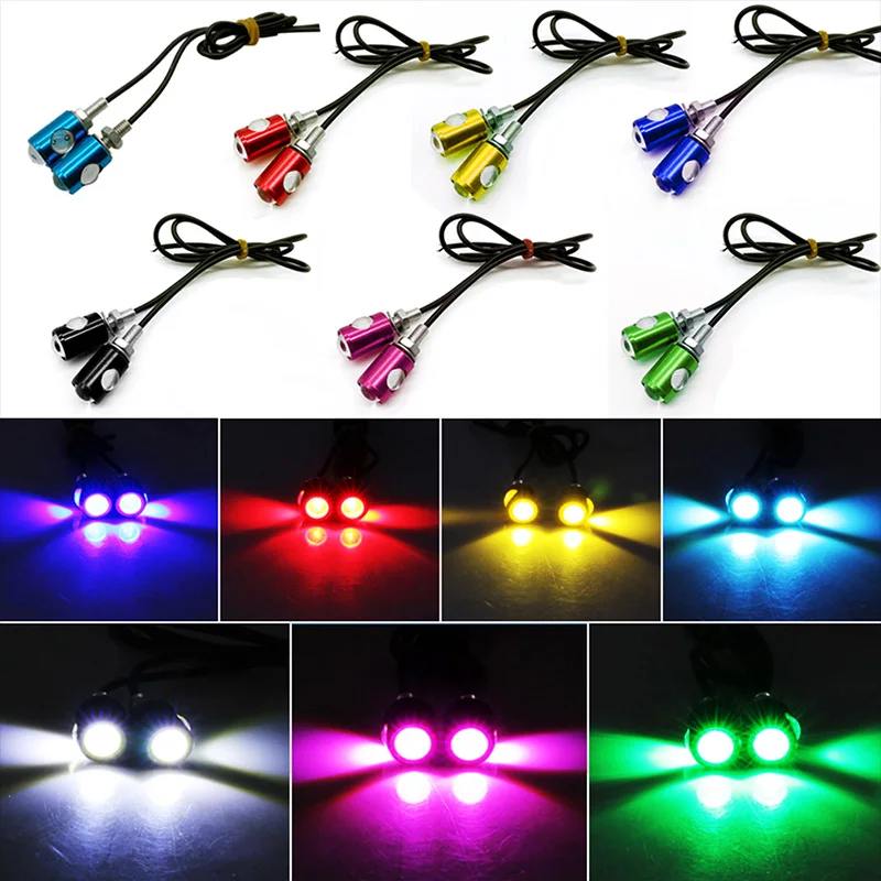 

2PCS Eagle Eye LED Lights Universal Motorcycle Flasher Rear Tail Brake Light Signal Lamp Lightings for Honda Dio Yamaha Hayabusa