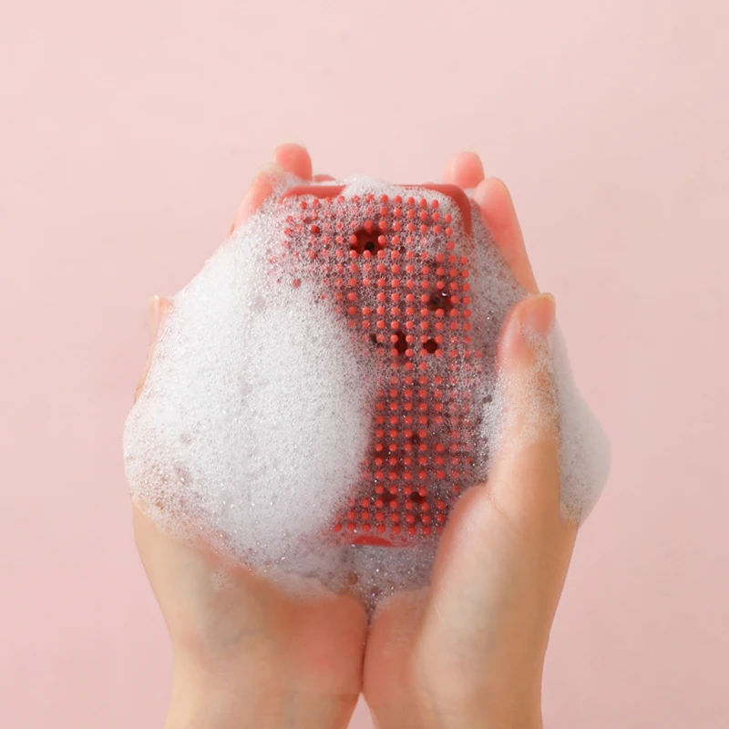 Быстрая пены коврик для ванной Мягкая силиконовая кисть натирания пузырь