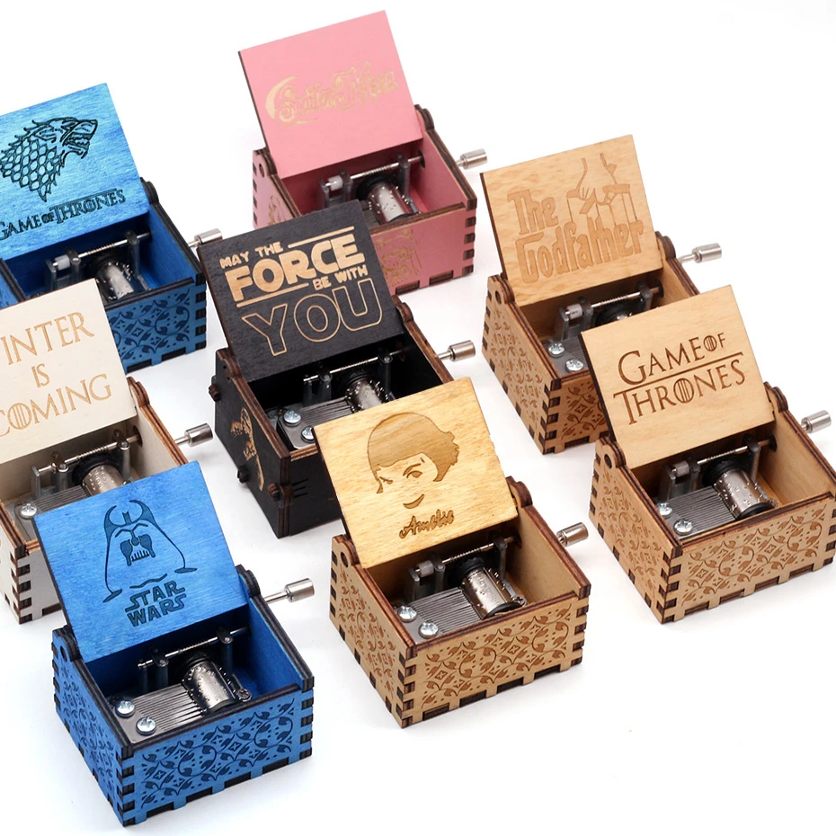 Горячая в наличии королева Рука коленчатого дерева Музыкальная шкатулка с днем