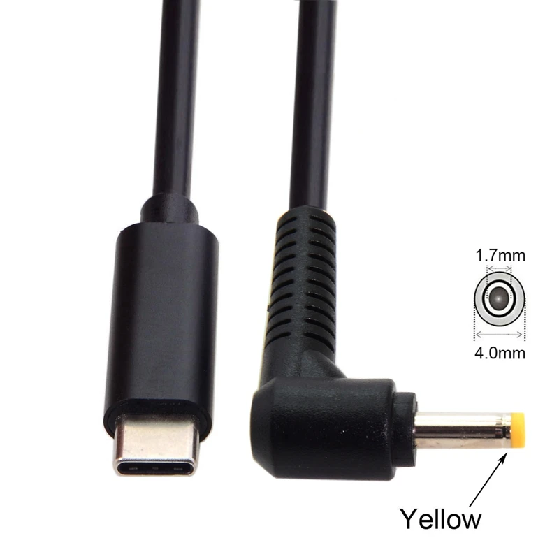 DC 4 0*1 7 мм Мощность PD зарядный кабель 18 20 в к Type C USB вход для ноутбука|Адаптеры