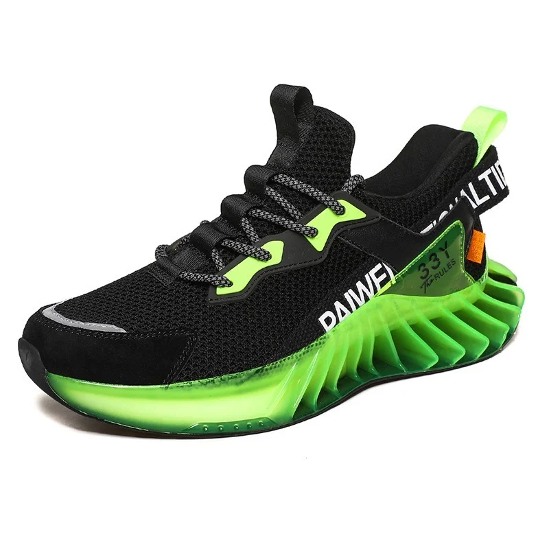 

Summer Hit Color Fashion Sports Shoes Men's New Youth Breathable Shock Absorption Reflective Running Fitness Travel Shoes Tide