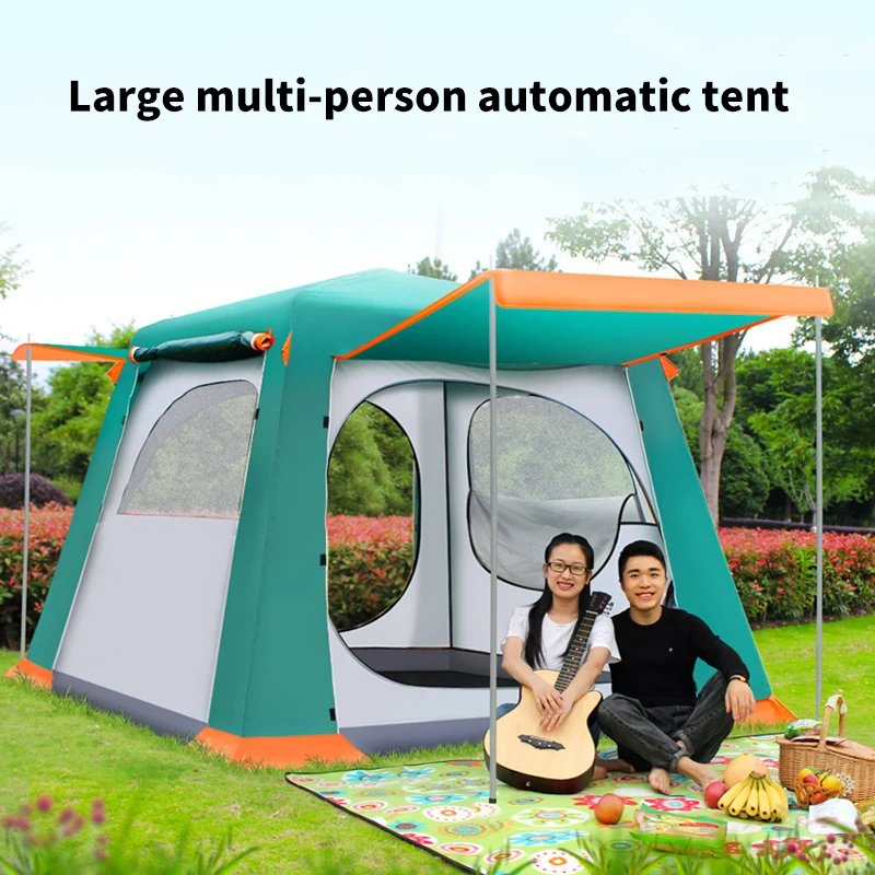 

Double-Layer Four-Sided Automatic Tent, Rainproof And Fully Enclosed, Camping, Hiking, Mountaineering